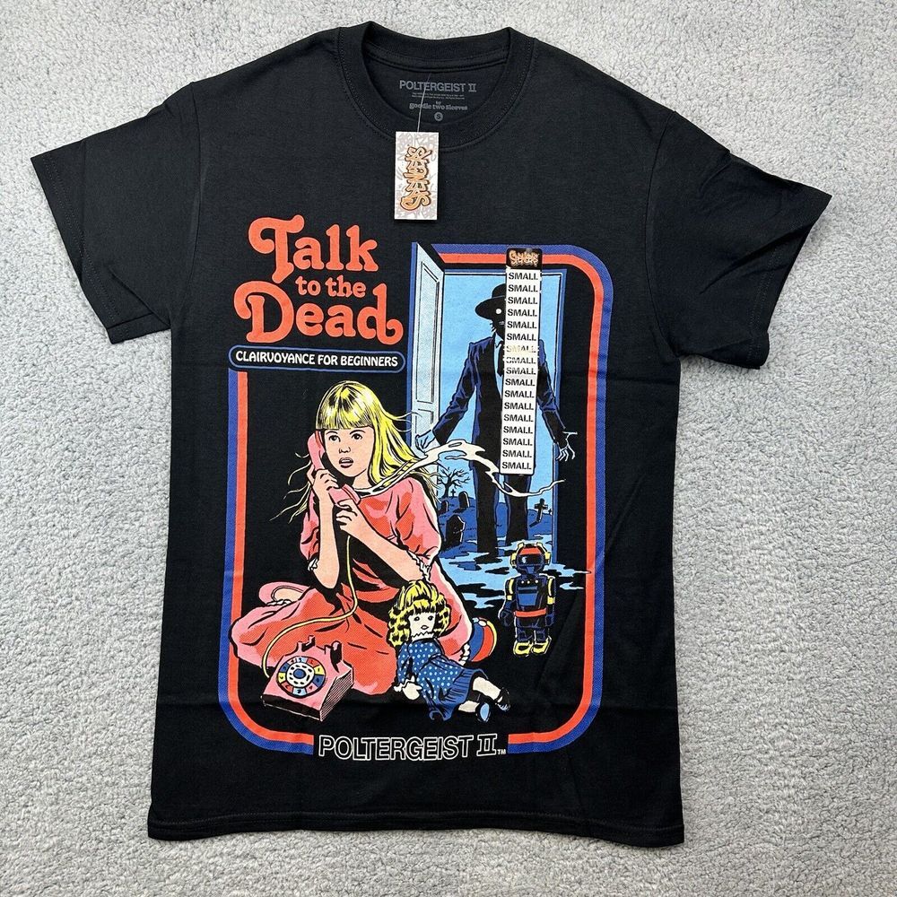 Goodie Two Sleeves Poltergeist II Talk To The Dead T Shirt Black Small‎ NWT